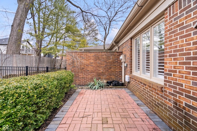 view of patio with fence