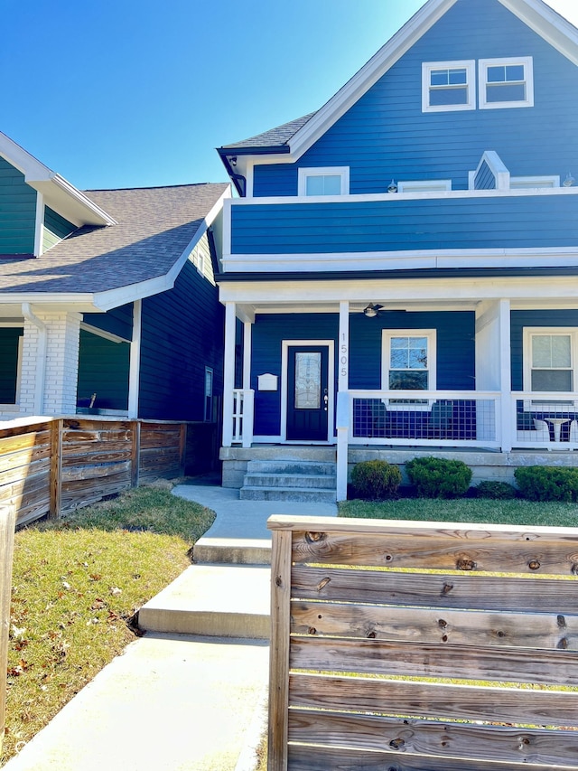 view of front of house with a porch