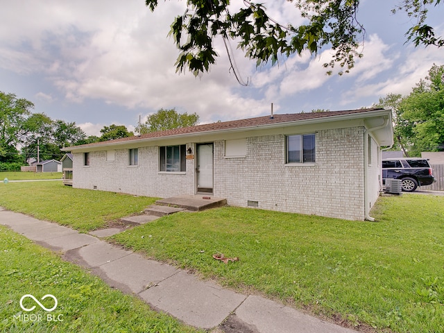 2955 Mars Hill St, Indianapolis, IN 46241 - ranch-style house featuring crawl space, a front lawn, and brick siding