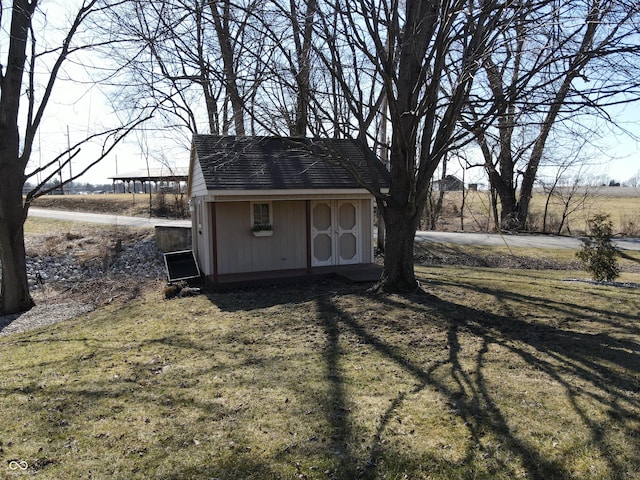 view of shed