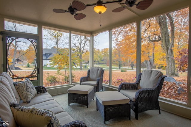 view of sunroom