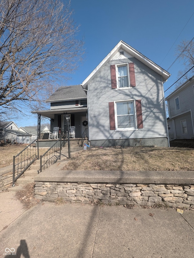 traditional-style home with covered porch