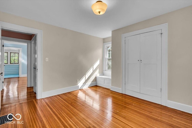 140 E 44th St, Indianapolis, IN 46205 - interior space featuring a closet, light wood-style flooring, and baseboards