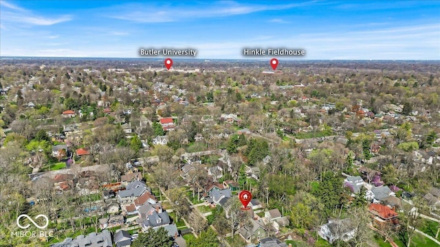 140 E 44th St, Indianapolis, IN 46205 - birds eye view of property featuring a residential view