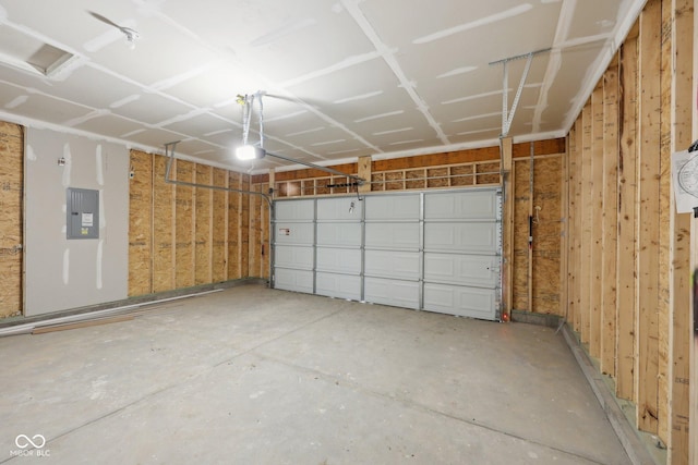 10126 Camp Creek Way, Indianapolis, IN 46229 - garage with electric panel and a garage door opener