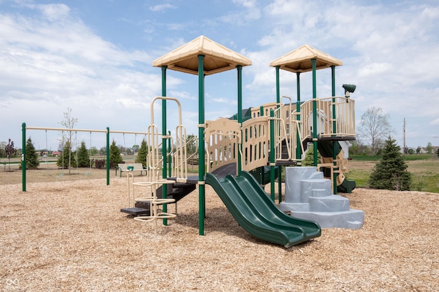 view of community jungle gym