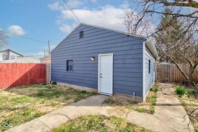 301 Villa Ave, Indianapolis, IN 46201 - view of outbuilding featuring an outdoor structure and a fenced backyard
