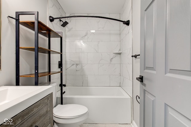 301 Villa Ave, Indianapolis, IN 46201 - bathroom featuring vanity, shower / tub combination, and toilet