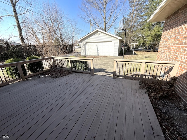 wooden deck featuring an outdoor structure