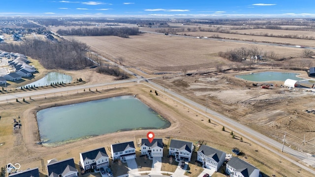 bird's eye view with a rural view