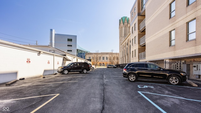 view of uncovered parking lot