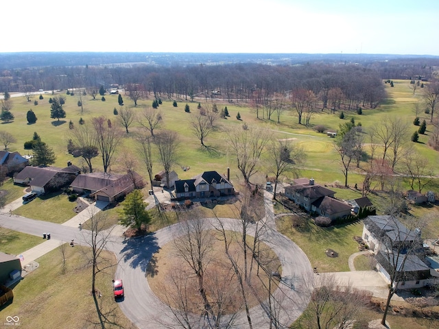 bird's eye view with a rural view