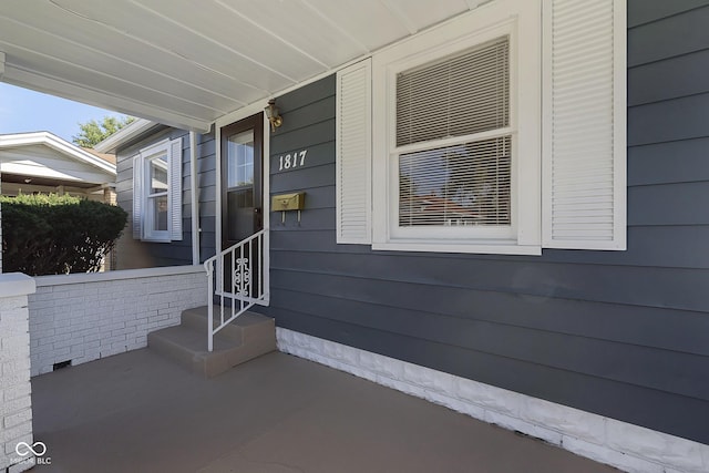 view of doorway to property