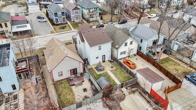 drone / aerial view with a residential view