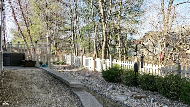 view of yard with fence private yard