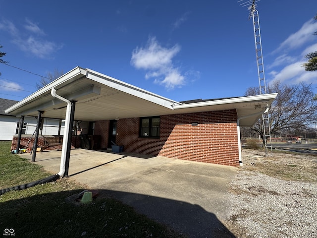 back of property with brick siding