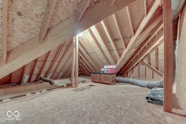 view of attic