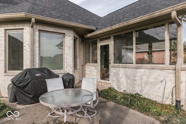 view of patio / terrace with area for grilling