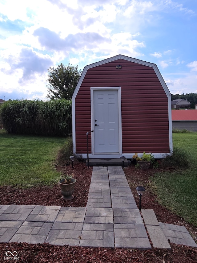 view of shed