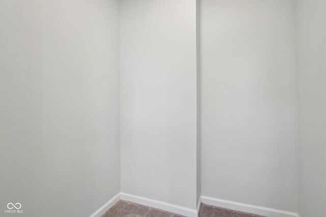 unfurnished room with baseboards and carpet floors