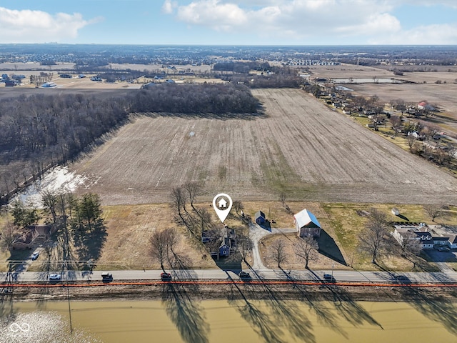 drone / aerial view with a rural view