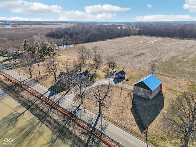 bird's eye view featuring a rural view