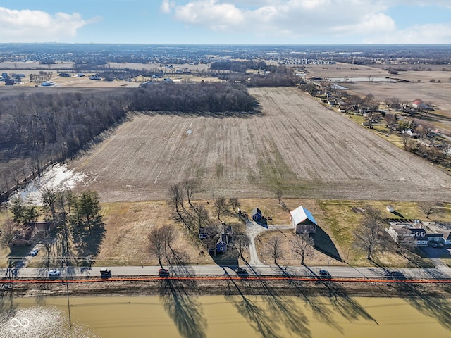 aerial view with a rural view