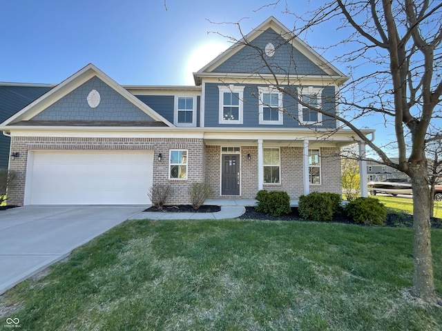 15704 Millwood Dr, Noblesville, IN 46060 - traditional home featuring an attached garage, driveway, brick siding, and a front yard