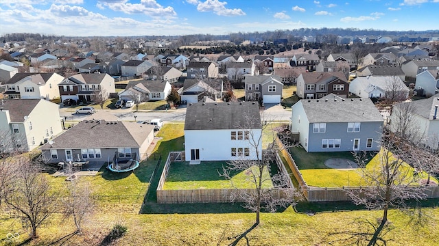 bird's eye view featuring a residential view