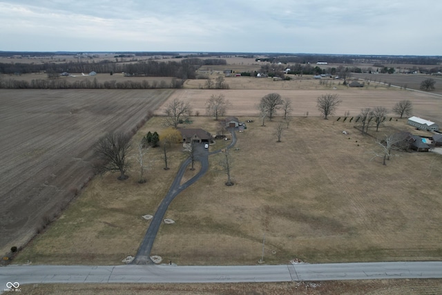 bird's eye view featuring a rural view