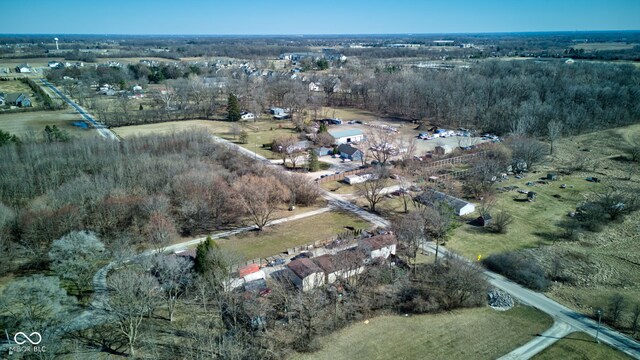 drone / aerial view with a rural view