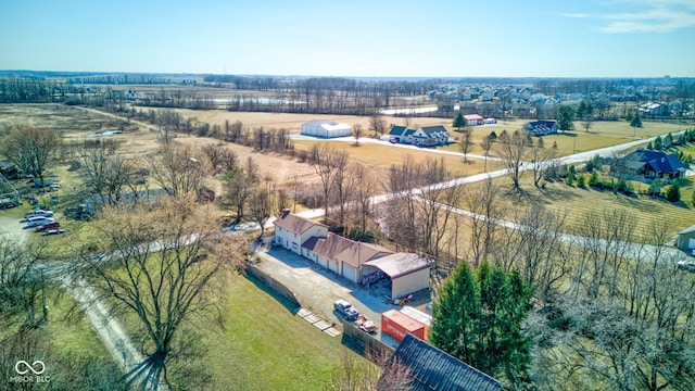 drone / aerial view featuring a rural view