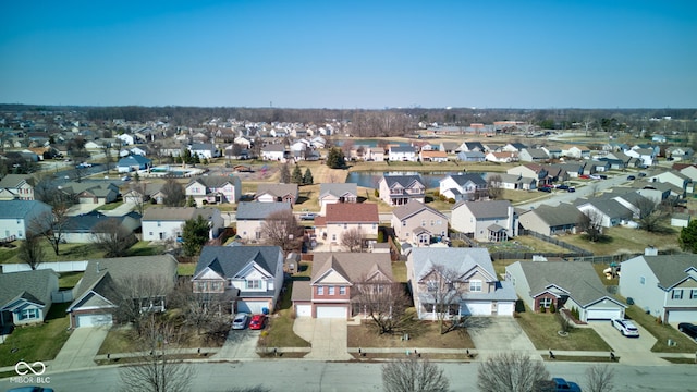 drone / aerial view with a residential view