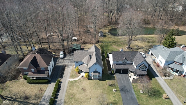 aerial view featuring a residential view