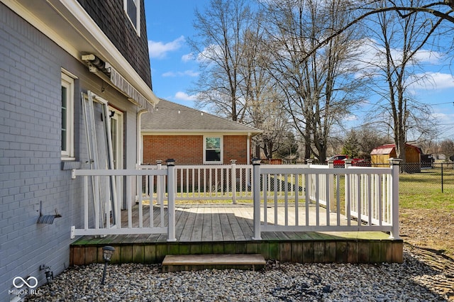 1310 Bowman Dr, Greenfield, IN 46140 - deck featuring fence