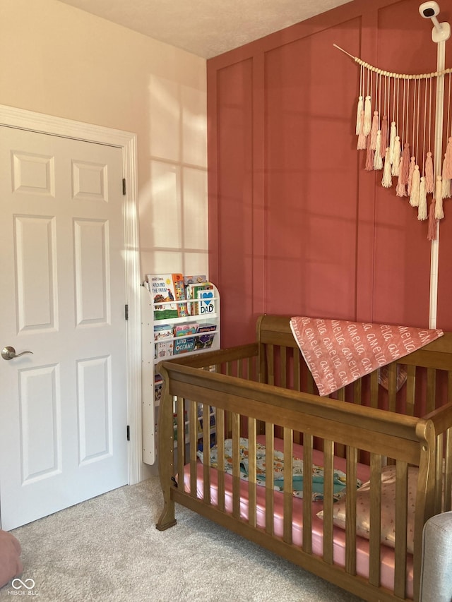 bedroom with carpet