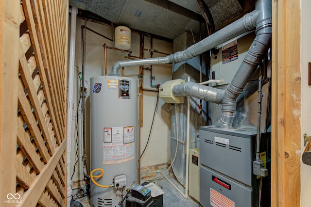 utilities featuring gas water heater