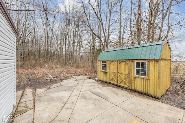 view of shed