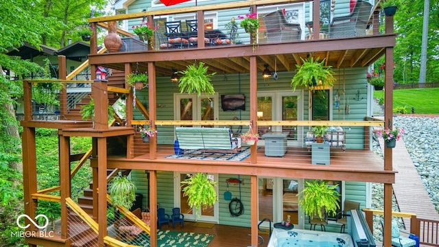 8205 Bass Dr, Nineveh, IN 46164 - view of play area with french doors and a patio area