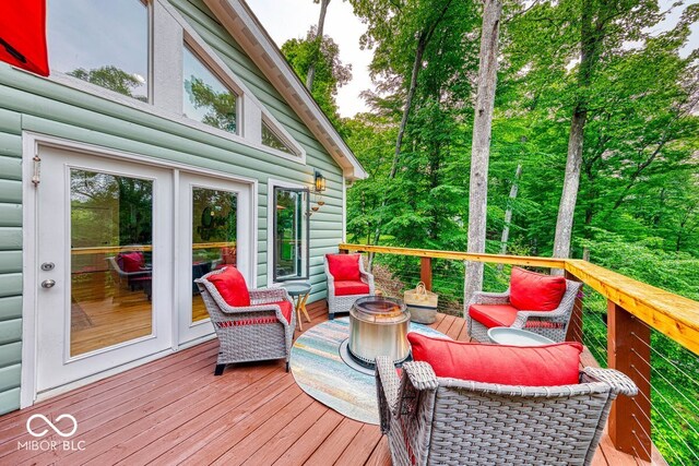 8205 Bass Dr, Nineveh, IN 46164 - deck with an outdoor hangout area