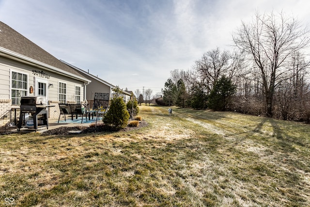 view of yard featuring a patio