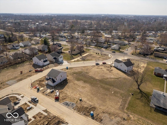 bird's eye view featuring a residential view