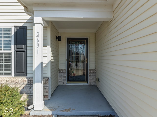 view of doorway to property