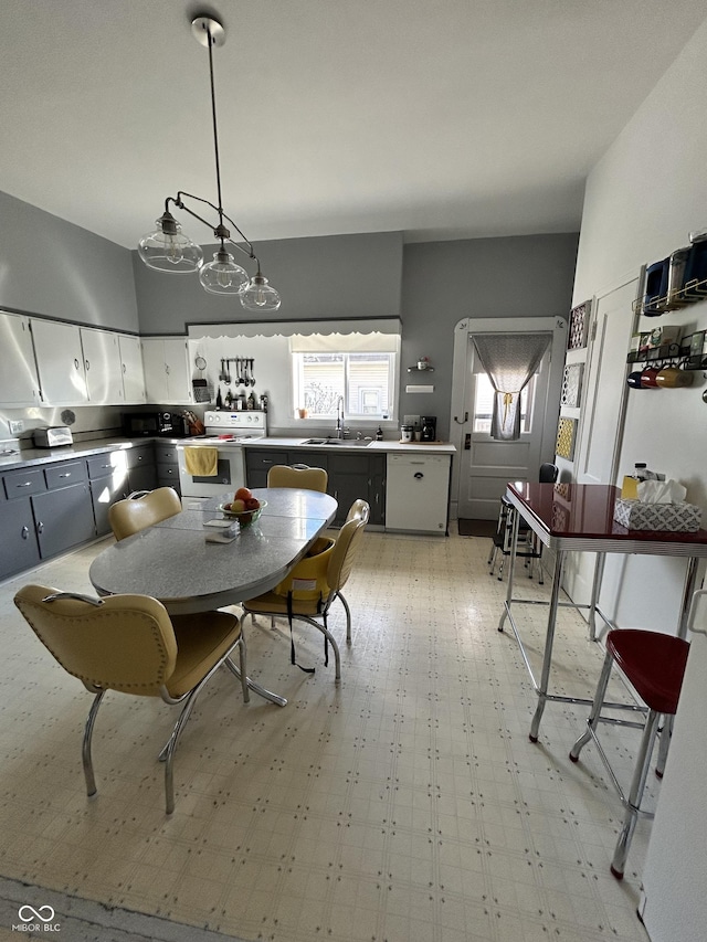 dining room featuring light floors