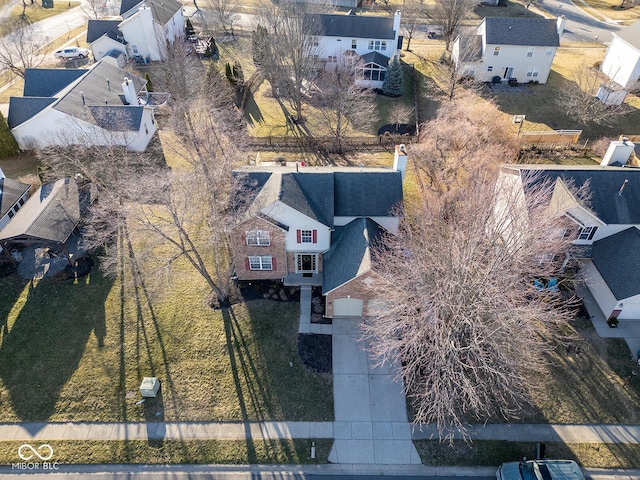 drone / aerial view featuring a residential view