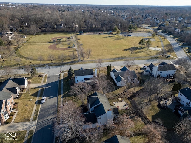 aerial view featuring a residential view