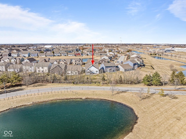 drone / aerial view with a residential view