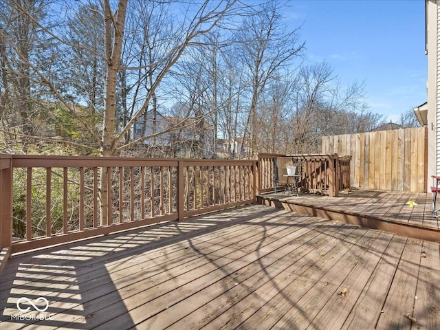 deck with fence