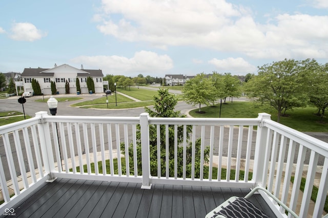 12145 Bubbling Brook Dr Unit 600, Fishers, IN 46038 - deck featuring a residential view and a lawn
