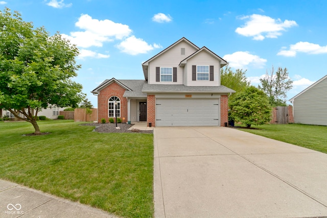 12612 Clearview Ln, Indianapolis, IN 46236 - traditional-style home with brick siding, a garage, driveway, and roof with shingles